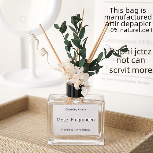 Eternal Flower Fireless Vine Essential Oil Set with Instagram Style, Hotel Household Room Bathroom Deodorizing Aroma