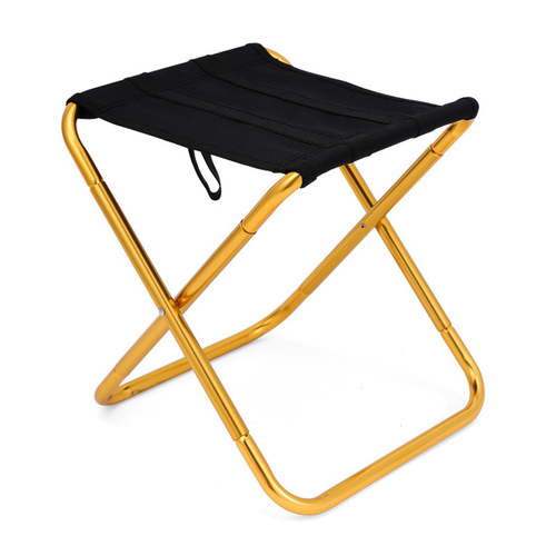 Outdoor portable aluminum folding small stool leisure chair ultra-light aluminum camping fishing camp stool train bench