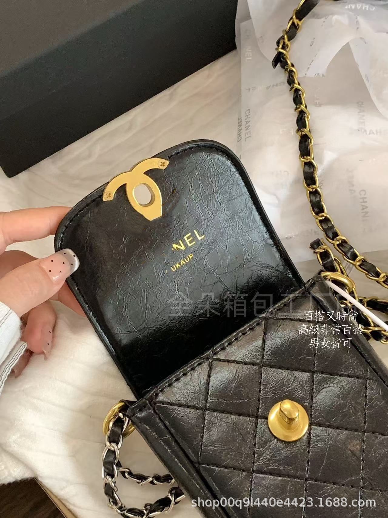 新2024秋冬カウンター子母バッグ携帯電話バッグゼロ財布チェーン小香中古バッグ小方バッグ女性バッグクラシック