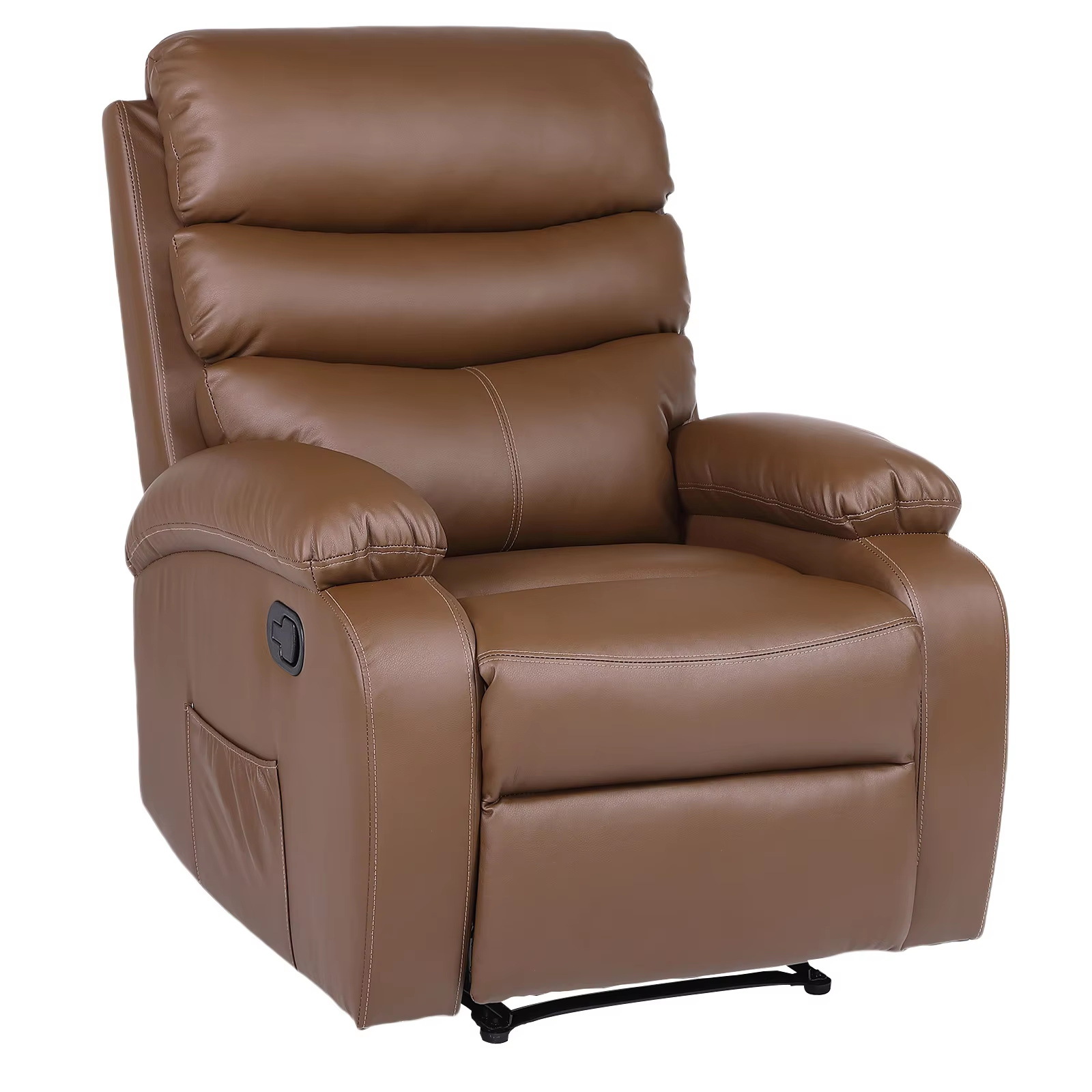 Nuevo diseño lujoso estilo europeo sala de estar moderna un solo manual PU cuero sillón sofá conjunto de muebles