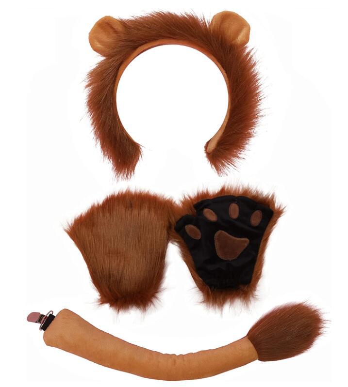 Halloween Déier Oueren kreativ Requisiten Zoo Léiw Oueren Kappband Kappschmuck_voghion.com