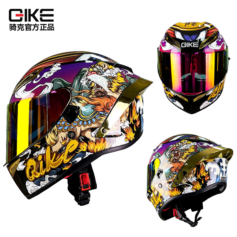 Casco de equitación motocicleta hombres cuatro estaciones universal doble lente grande cola casco Bluetooth motocicleta Caballero expuesto casco completo