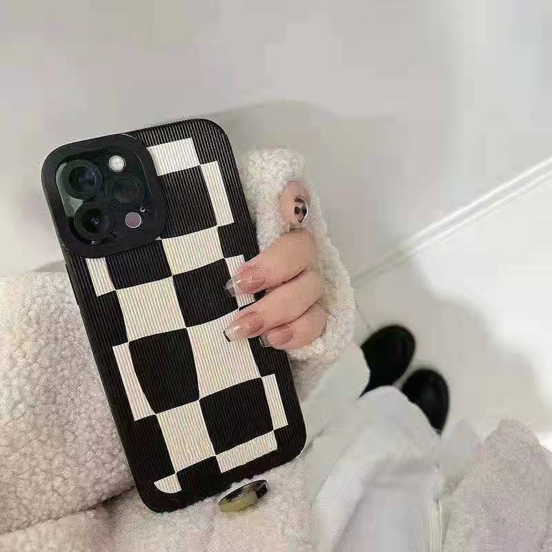 Checkerboard Phone Case For Samsung S23 Ultra A53 A32 Protective_voghion.com
