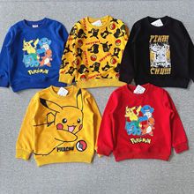 日系外贸新款皮卡丘系列毛圈童装卫衣