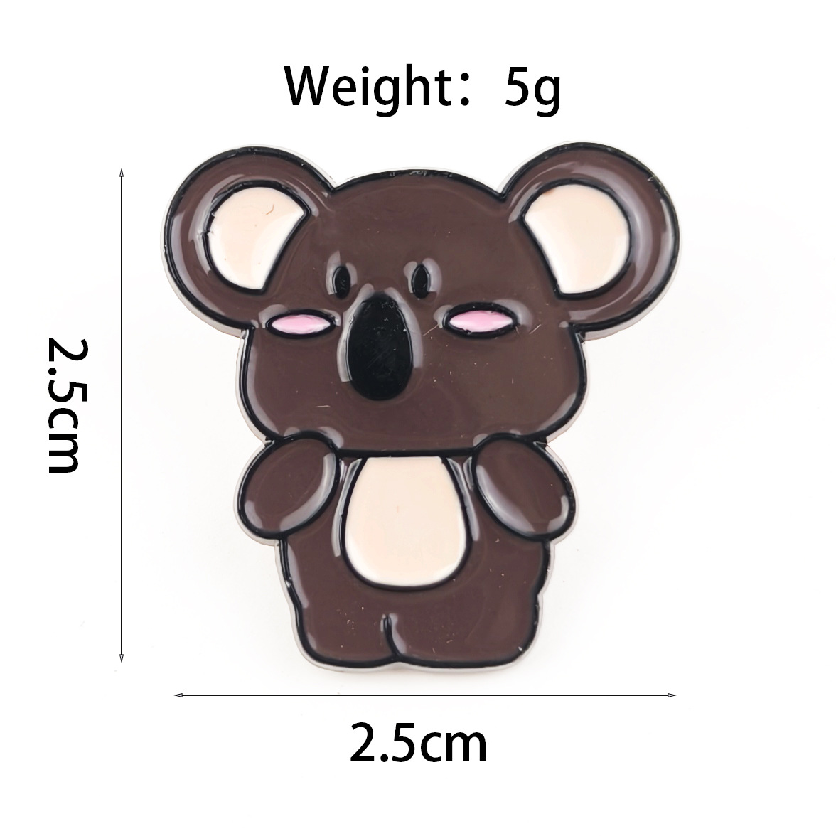 Lindo broche de aleación de koala pequeño transfronterizo ins dibujos animados chaqueta para niños accesorios superior pin insignia spot
