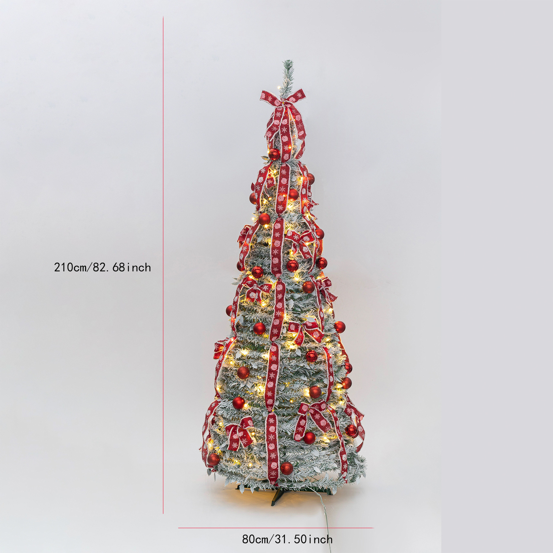 Navidad transfronteriza helicoidal set oro y plata cinta árbol retráctil plegable fácil de ensamblar decoración de árbol de Navidad