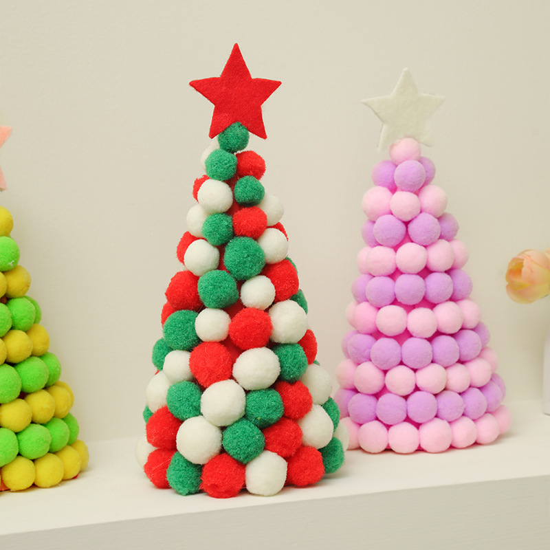 Mini árbol de Navidad bricolaje torsión bolsa de material hecho a mano decoración de mesa regalo pequeño para el hogar decoración de Navidad
