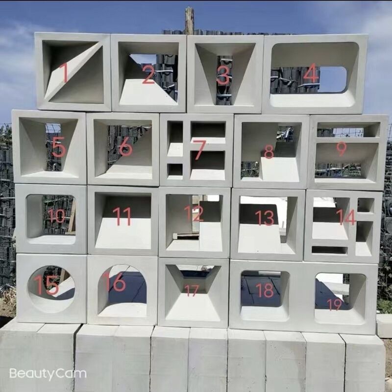 Internet Celebrity Cement Component Bricks Outdoor Fence Decorative Partition Background Wall Hollow Bricks Double-Sided Cement Hollow Bricks