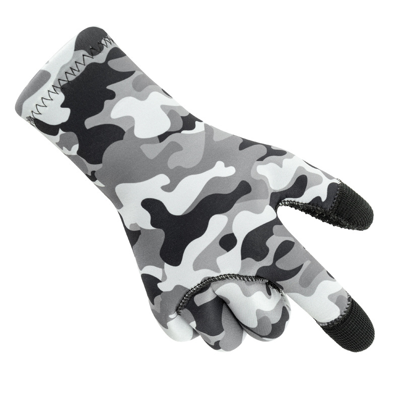 Camouflage 3mm Neoprene Diving Gloves For Men Non-slip Warmth_voghion.com