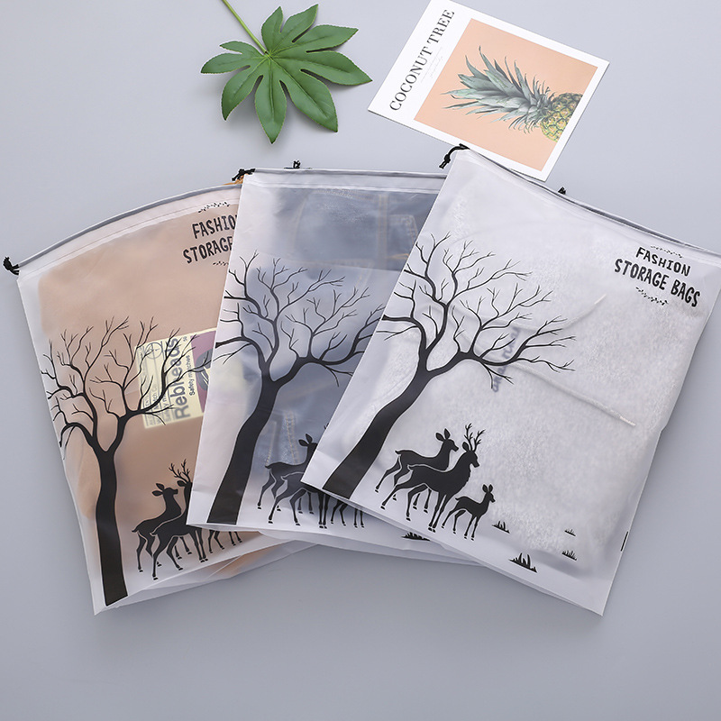 Frosted cordón bolsa ropa zapatos a prueba de polvo cordón bolsa de embalaje calcetines ropa interior bolsa de embalaje bolsa de almacenamiento de viaje