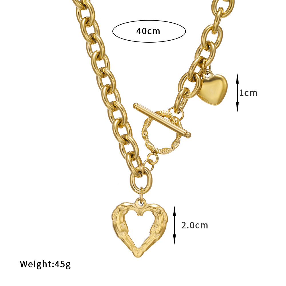 Fashion Heart-shape Thick Chain Necklace Wholesale display picture 6