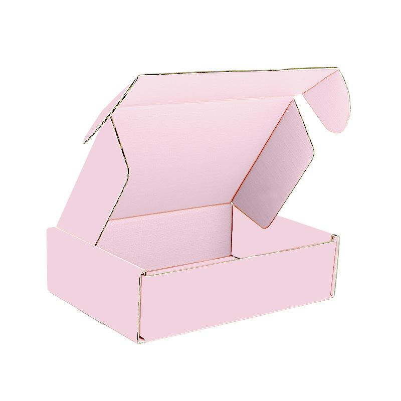 Caja de avión de color personalizada caja especial negra express ropa personalizada papel kraft caja corrugada caja de embalaje cuadrada