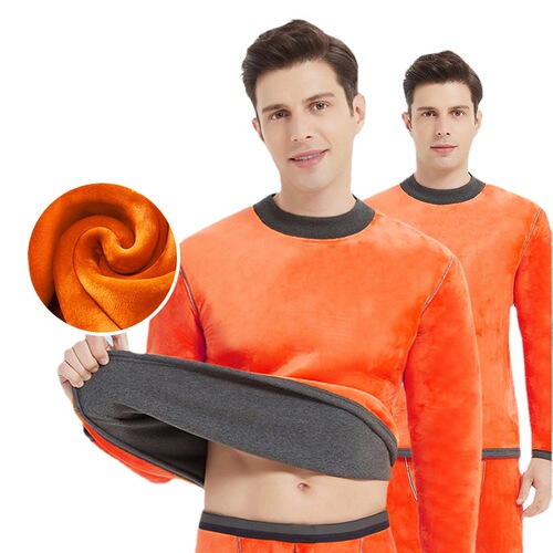 Men's thermal underwear thickened and velvet Defa fever extra thick winter middle-aged and elderly large size autumn pants autumn coat set