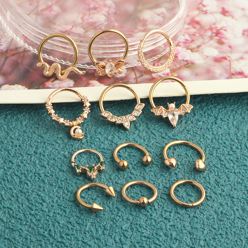 Pointed titanium steel lip stud product view