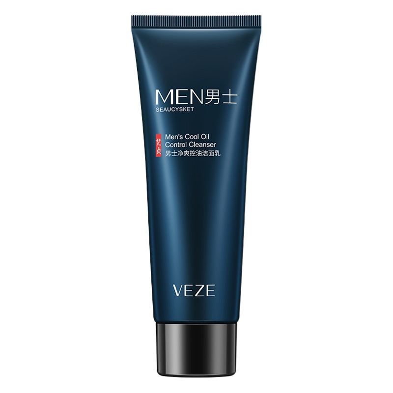 Fanzhen hombres limpio y fresco control de aceite limpiador facial limpieza profunda refrescante no grasa hidratante cuidado de la piel limpiador facial de los hombres