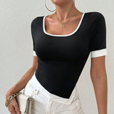 Футболка с коротким рукавом, приталенный короткий универсальный комплект, круглый воротник