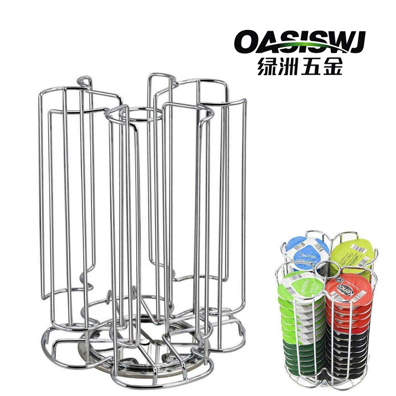 OASISWJ hierro forjado de metal 360 Giratoria café cápsula Almacenamiento en rack 52 Unids TISSIMA doctor Display
