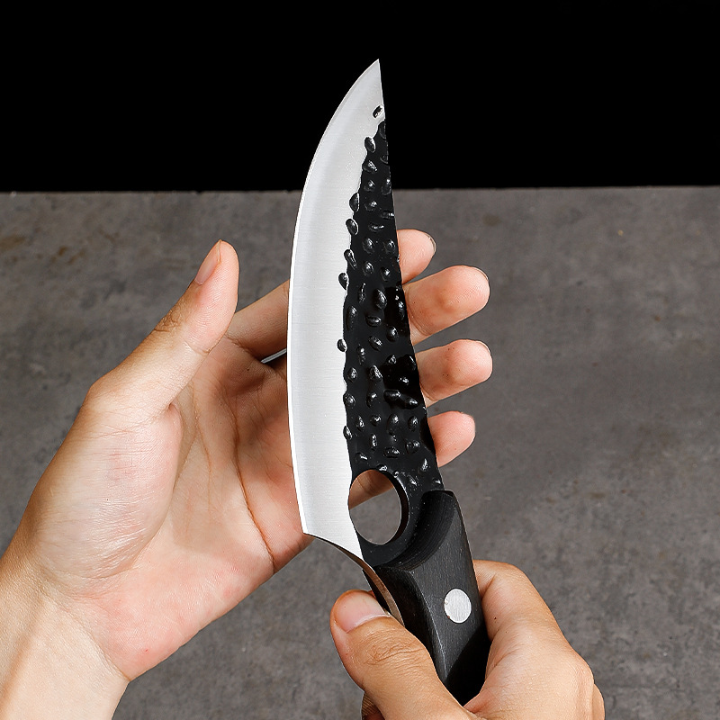Patrón de martillo forja cuchillo de carnicero corte de hueso especial pequeño cuchillo curvo cuchillo de corte de cerdo cuchillo de carnicero cuchillo multiusos Yangjiang