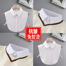 假饰领子春秋冬季女百搭女士毛衣打底内搭装假衣领荷叶边衬衣立领