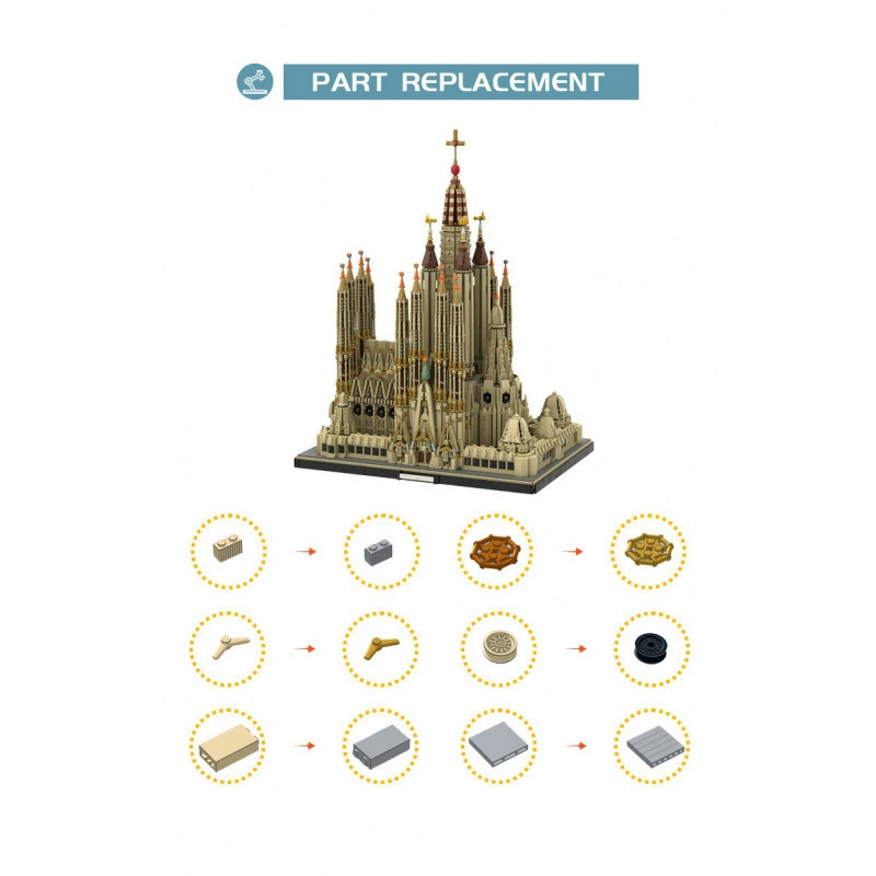 Архитектурная серия Streetscape Барселона Саграда Фрухти (Sagrada Familia) - набор 65795 совместим с LEGO