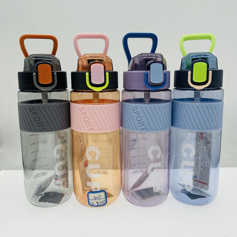 Baijia 5035 nuevo estudiante taza 750ml capacidad deportes taza de plástico de los hombres portátil fitness hervidor al por mayor