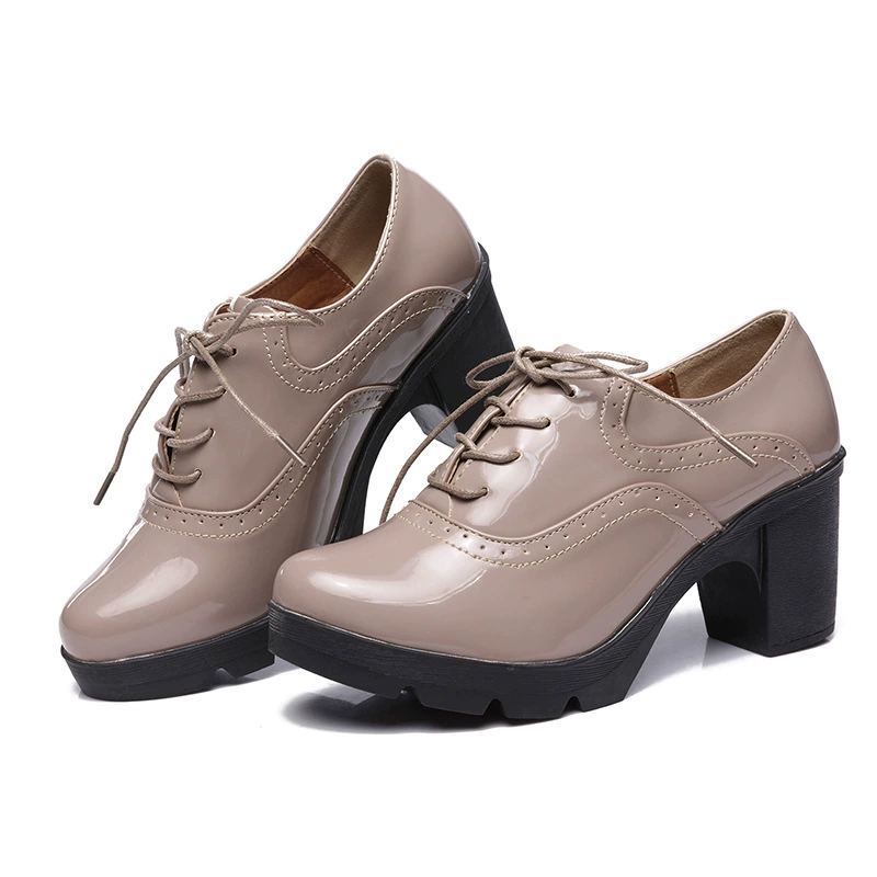 Трансграничные большие размеры европейские и американские весенние и осенние ebay туфли на толстом каблуке