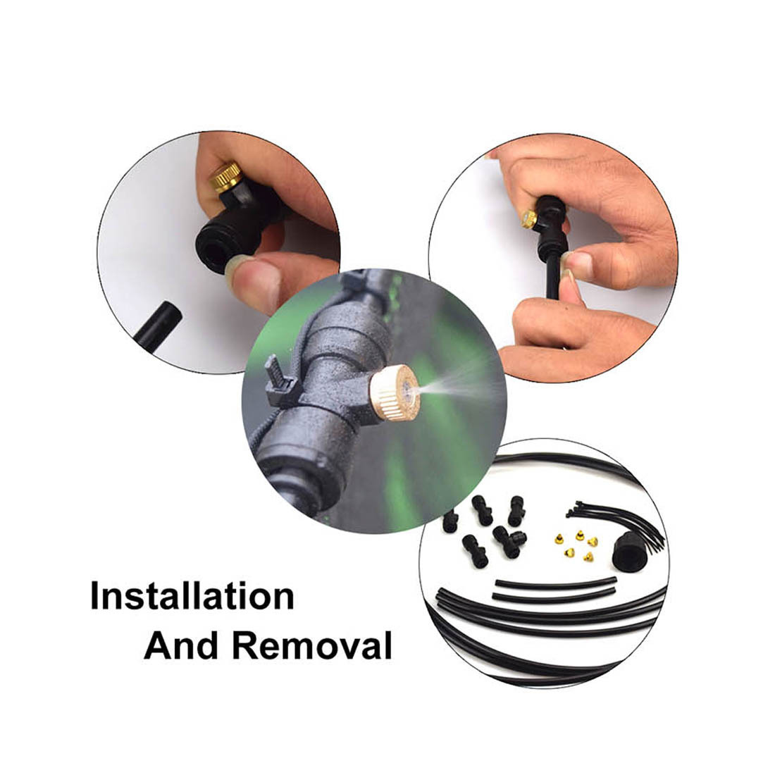 Cross-border e-commerce low pressure atomizing nozzle garden cooling atomizing nozzle humidifying mist head tap water sprayer