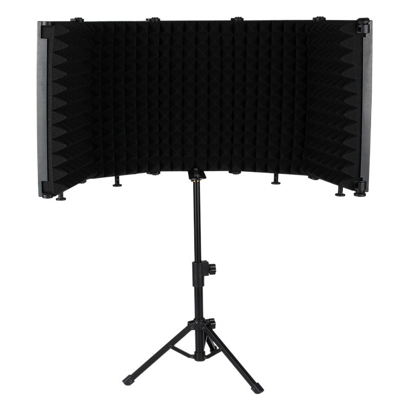 Aislamiento acústico en vivo cubierta traje de estudio de anclaje absorción de sonido reducción de ruido esponja anti-spray red trípode de escritorio pantalla a prueba de viento