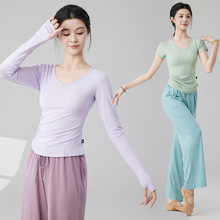 现代舞练功服套装长袖成人女舞蹈裤瑜伽跳舞上衣新款古典舞民族舞