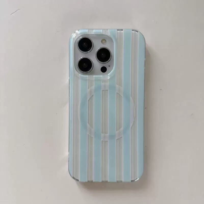 Mono de succión magnética-azul rayas leo