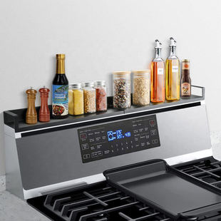 2023 Amazon USA Station Explosions Stainless Steel Retractable Stove Top Rack with Edge Magnetic Stove Top Rack Spice