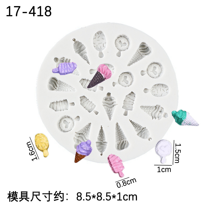 Una variedad de crema postre helado galletas molde silicona aromaterapia vela fresa donut accesorios creativos