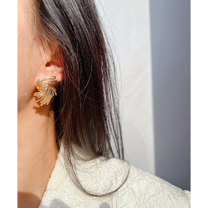 Fashion Solid Color Copper Plating Ear Studs 1 Pair