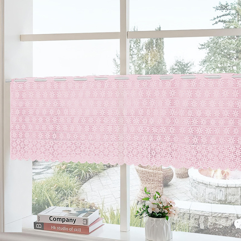 1Pc Lace Coffee Curtain Door Bookcase Half Door Curtain Small Half Cover Pastoral Style Ugly Lace No Punching 1Pc Lace Coffee Curtain Door Bookcase Half Door Curtain Small Half Cover Pastoral Style Ugly Lace No Punching