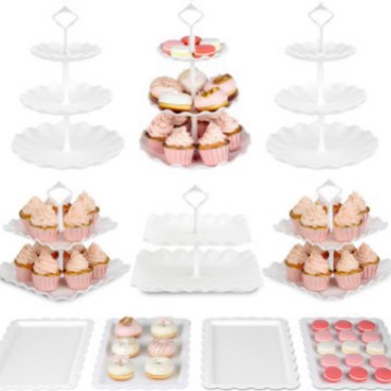 Estilo nórdico soporte de postre multi-capa soporte de la torta de la sala de estar mesa de café merienda plato Plato de frutas combinación merienda Candy soporte de exhibición