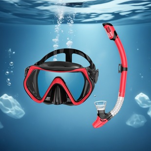 Cross-Border Spot Adult Diving Mask Set Snorkeling Full Dry Snorkel Large Field of View Swimming Nose Protection Integrated Mirror