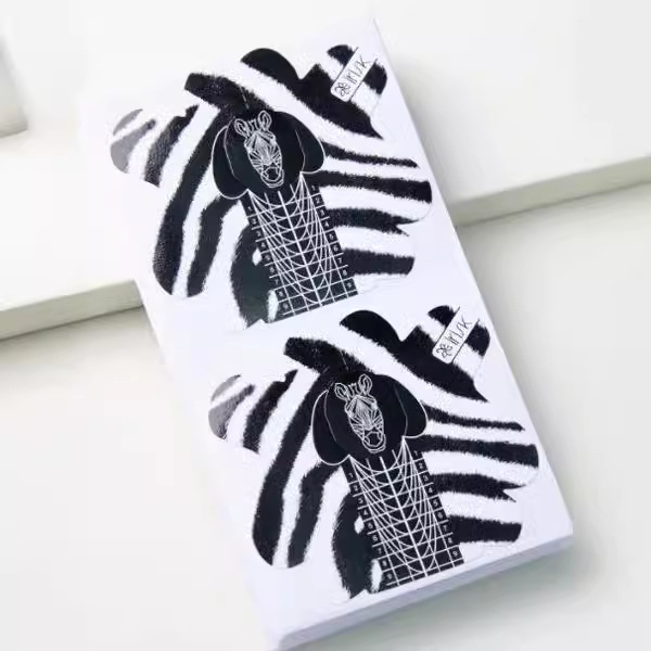 水晶光疗指甲油胶全套延长指甲马蹄纸托板指托指拖美甲纸托工具