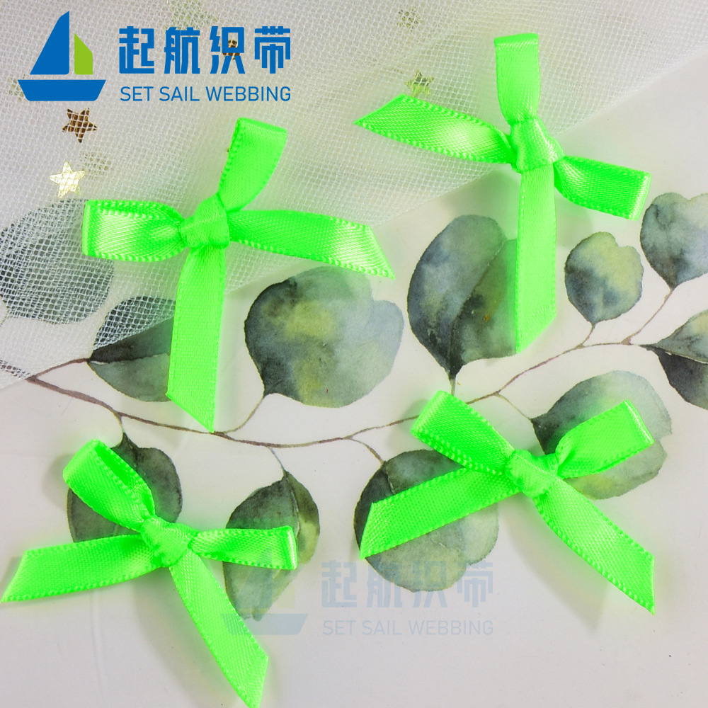 6MM double-sided polyester belt machine-tied small bow 36-color underwear and stockings bow hand-tied bow