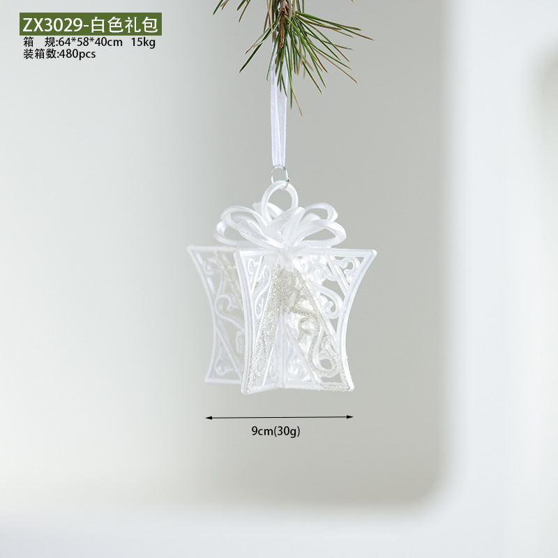 Buscando madera producto transfronterizo nuevo caramelo blanco de Navidad copo de nieve torre mariposa colgante de acrílico colgante de acrílico colgante de acrílico