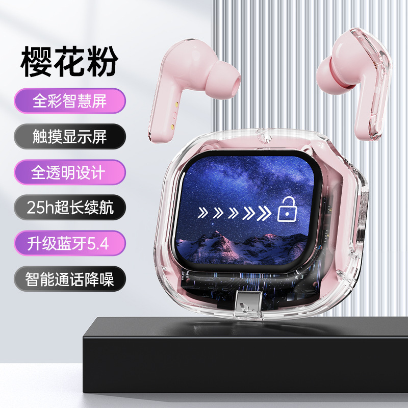 Smart Color Screen Bluetooth Headset In-Ear Comfortable Sports Running Noise Reduction High-Definition Display Berlin Sound Headset