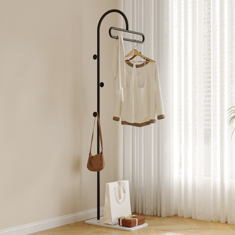 Italian Light Luxury Coat Rack Floor-Standing Bedroom Bedside Personalized Clothes Storage Rack Simple Household Clothes Hanger