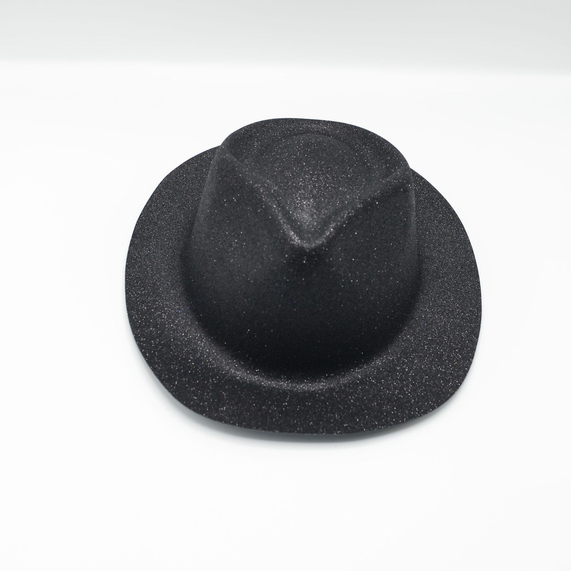 Ventas transfronterizas de festivales de vestir sombreros de espectáculo de props de fiesta sombreros de baile de PVC polvo de oro pequeño vaquero gran gorro