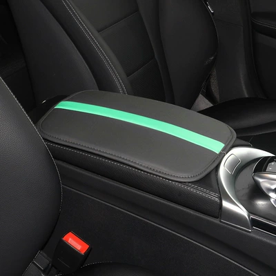 arm pad central hand pad — Armrest box pad - armrest-mat-black-room-green