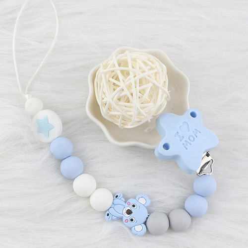 Baby Supplies Silicone Pacifier Chain Koala Cartoon Silicone Toy Bite Teething Chain New Style for Export 