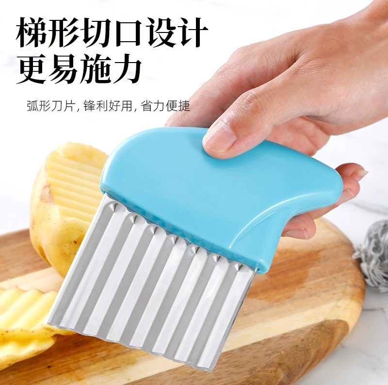 厂家批发多功能不锈钢土豆切片器薯条波浪纹切条器厨房工具创意|undefined