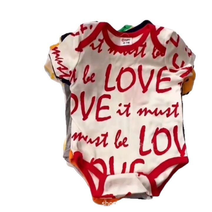 Comercio extranjero transfronterizo marca patpat hombre y mujer bebés de manga corta triángulo unido ropa de escalada mixta estilo misceláneo cola