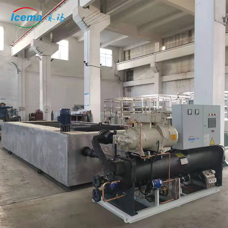 Shandong Fruit and Vegetable ice machine farm fresh-keeping fully automatic ice machine brine block ice machining