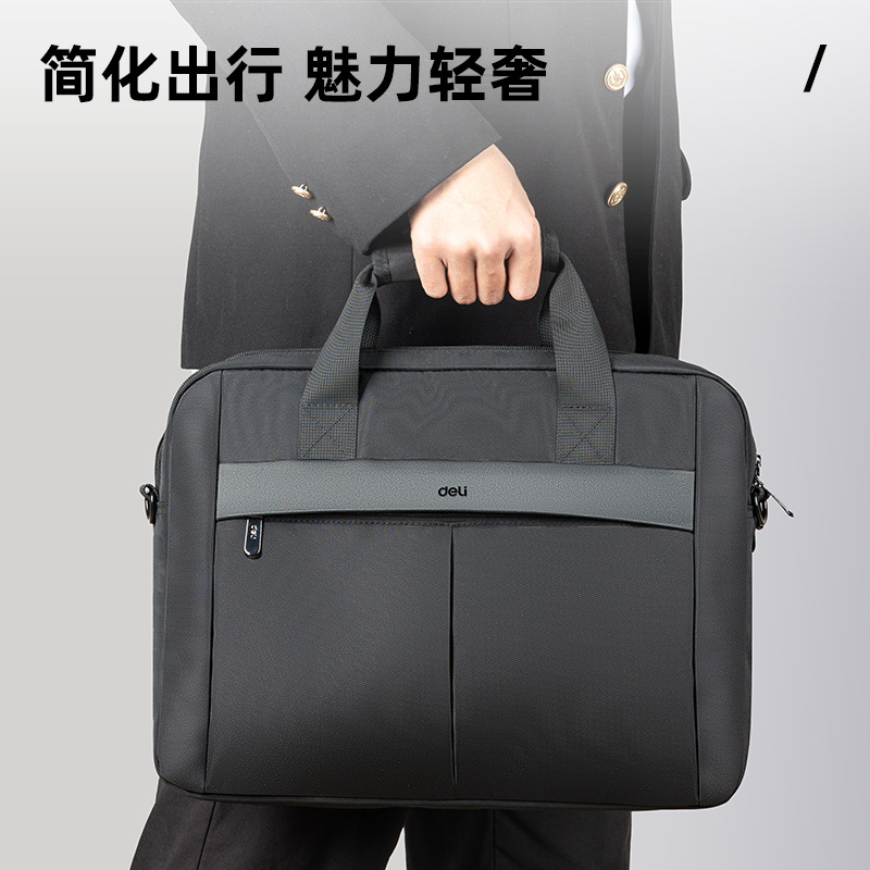 BG139 bolso de negocios ligero doble maletín bolso de mano bolsa de gran capacidad bolsa de archivos bolsa de almacenamiento de partición bolsa de computadora