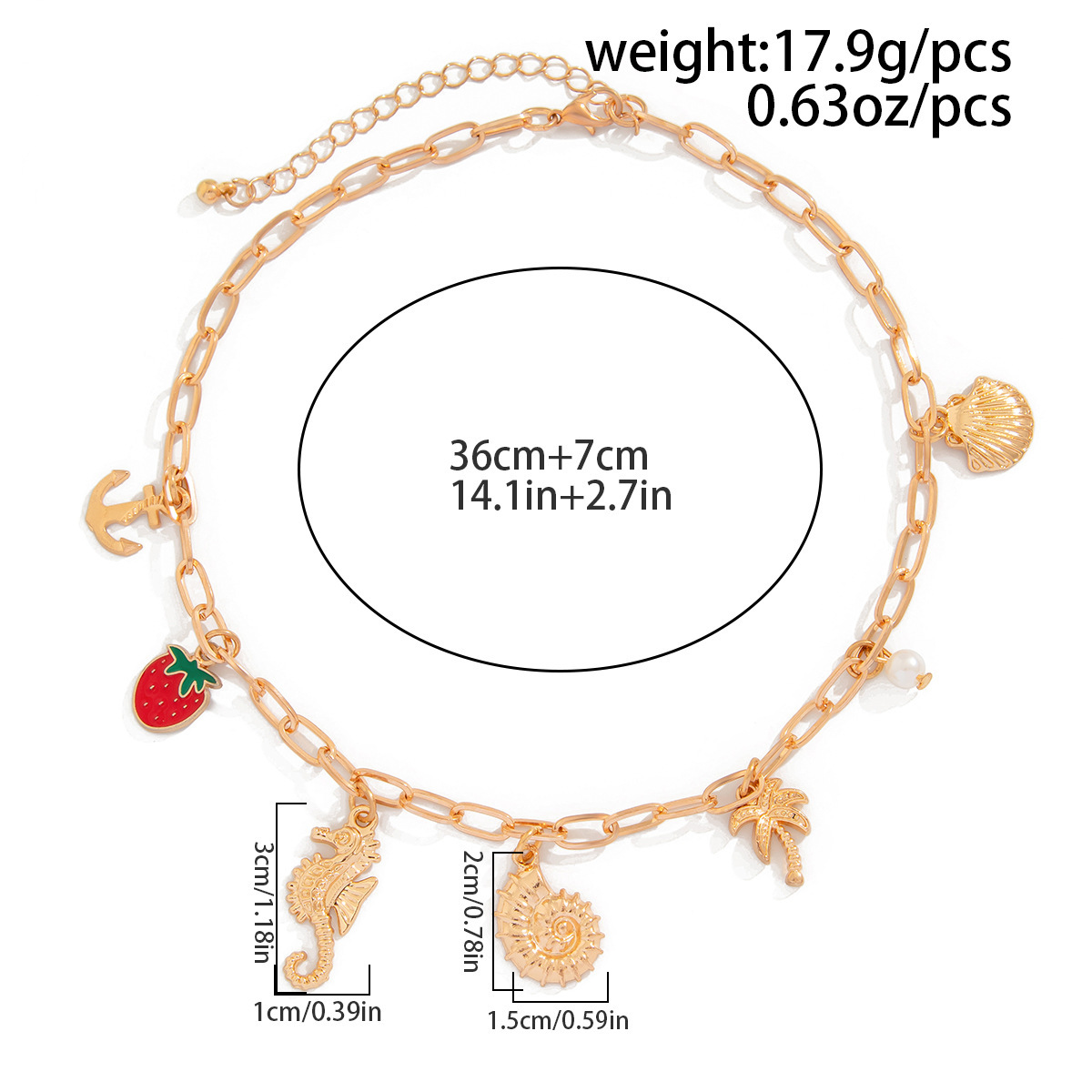 25g Weight Imitation Pearl, Alloy Pendant Material Necklace Classification Alloy, Iron Chain Material 1 Piece Quantity Holiday, Beach, Tea Party Occasion Imitation Pearl, Iron, Zinc alloy Material Starfish, Anchor, Bow Knot Pattern Women's Gender Tassel, Plating Design Hawaiian, Vacation, Marine Style Style Hawaiian Vacation Marine Style Starfish Anchor Bow Knot Imitation Pearl Iron Zinc Alloy Wholesale Necklace 3