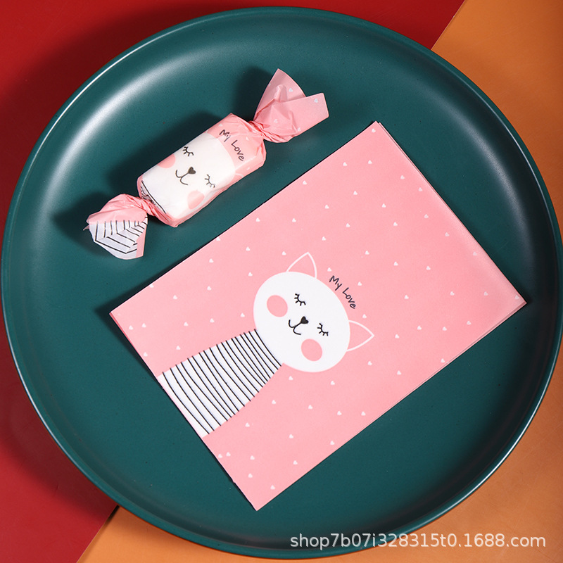 Papel de embalaje de papel de turrón embalaje de papel de caramelo embalaje de papel de turrón papel de caramelo de arroz glutinoso 100 piezas